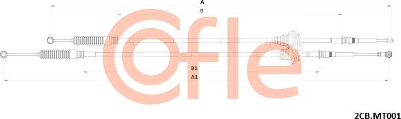 Cofle 92.2CB.MT001 - Трос, ступінчаста коробка передач autocars.com.ua