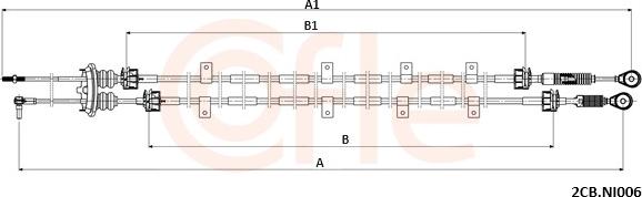 Cofle 92.2CB.NI006 - Трос, ступінчаста коробка передач autocars.com.ua