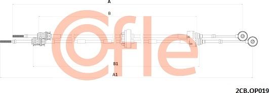 Cofle 92.2CB.OP019 - Трос, ступінчаста коробка передач autocars.com.ua