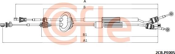 Cofle 92.2CB.PE005 - Трос, ступенчатая коробка передач autodnr.net