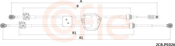 Cofle 92.2CB.PE026 - Трос, ступінчаста коробка передач autocars.com.ua