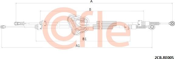 Cofle 92.2CB.RE005 - Трос, ступінчаста коробка передач autocars.com.ua