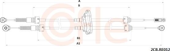 Cofle 92.2CB.RE012 - Трос, ступінчаста коробка передач autocars.com.ua