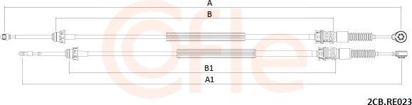 Cofle 92.2CB.RE023 - Трос, ступінчаста коробка передач autocars.com.ua