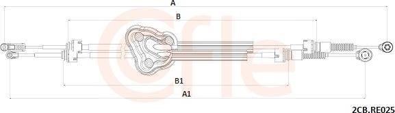 Cofle 92.2CB.RE025 - Трос, ступінчаста коробка передач autocars.com.ua