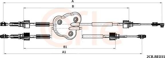 Cofle 92.2CB.RE031 - Трос, ступінчаста коробка передач autocars.com.ua