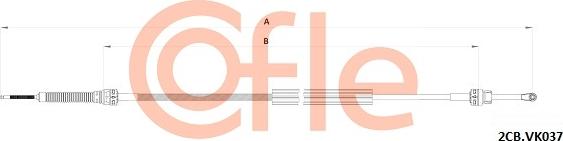 Cofle 92.2CB.VK037 - Трос, ступінчаста коробка передач autocars.com.ua