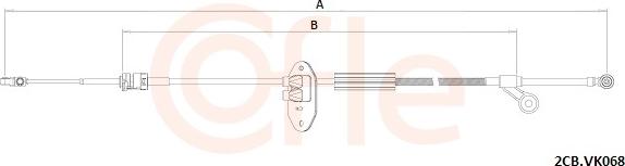 Cofle 92.2CB.VK068 - Трос, ступінчаста коробка передач autocars.com.ua