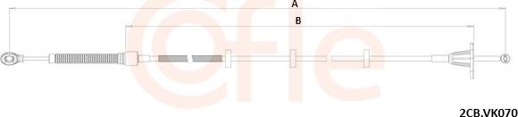 Cofle 92.2CB.VK070 - Трос, ступінчаста коробка передач autocars.com.ua