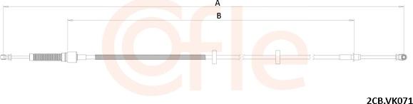 Cofle 92.2CB.VK071 - Трос, ступінчаста коробка передач autocars.com.ua