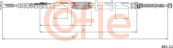 Cofle 92.461.11 - Трос, гальмівна система autocars.com.ua