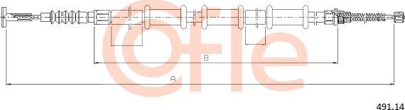 Cofle 9249114 - Трос, гальмівна система autocars.com.ua