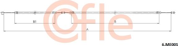 Cofle 92.6.ME001 - Тросик замка капота autocars.com.ua