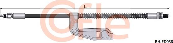 Cofle 92.BH.FD038 - Тормозной шланг avtokuzovplus.com.ua