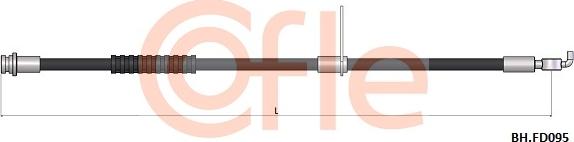 Cofle 92.BH.FD095 - Гальмівний шланг autocars.com.ua