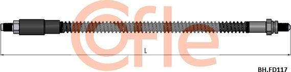 Cofle 92.BH.FD117 - Гальмівний шланг autocars.com.ua