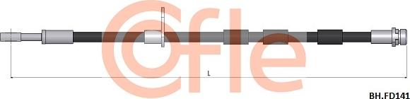 Cofle 92.BH.FD141 - Гальмівний шланг autocars.com.ua