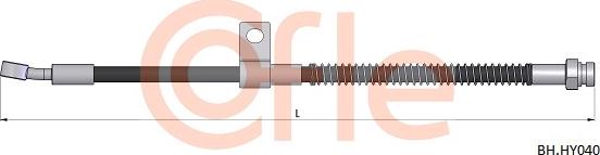 Cofle 92.BH.HY040 - Гальмівний шланг autocars.com.ua