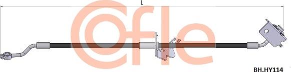 Cofle 92.BH.HY114 - Гальмівний шланг autocars.com.ua