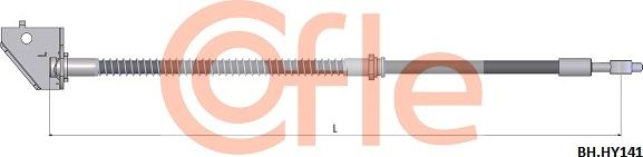 Cofle 92.BH.HY141 - Гальмівний шланг autocars.com.ua