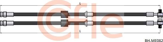 Cofle 92.BH.ME082 - Гальмівний шланг autocars.com.ua