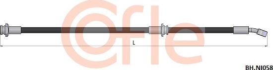 Cofle 92.BH.NI058 - Гальмівний шланг autocars.com.ua