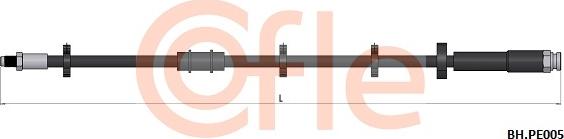 Cofle 92.BH.PE005 - Гальмівний шланг autocars.com.ua
