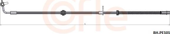 Cofle 92.BH.PE101 - Тормозной шланг avtokuzovplus.com.ua