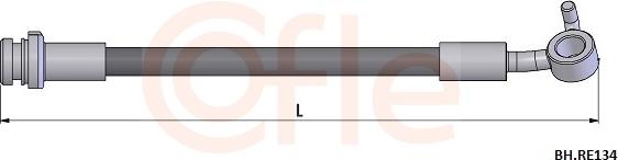 Cofle 92.BH.RE134 - Гальмівний шланг autocars.com.ua
