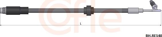 Cofle 92.BH.RE140 - Гальмівний шланг autocars.com.ua