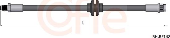 Cofle 92.BH.RE142 - Гальмівний шланг autocars.com.ua