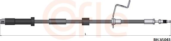 Cofle 92.BH.VL043 - Гальмівний шланг autocars.com.ua