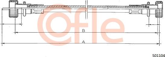 Cofle 92.S01104 - Тросик спідометра autocars.com.ua