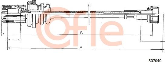 Cofle S07040 - Тросик спідометра autocars.com.ua