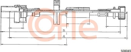 Cofle 92.S08045 - Тросик спидометра avtokuzovplus.com.ua