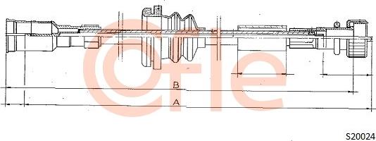 Cofle S 20024 - Трос спідометра Opel Vectra 1.4-1.6-1.7D 89> autocars.com.ua