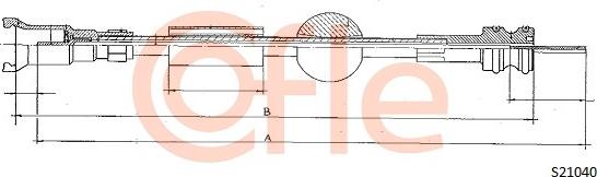 Cofle S21040 - Тросик спидометра avtokuzovplus.com.ua