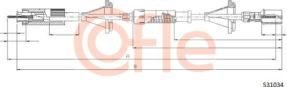 Cofle 92.S31034 - Тросик спідометра autocars.com.ua