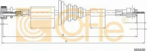 Cofle S05020 - Тросик спідометра autocars.com.ua