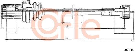 Cofle S07038 - Тросик спідометра autocars.com.ua