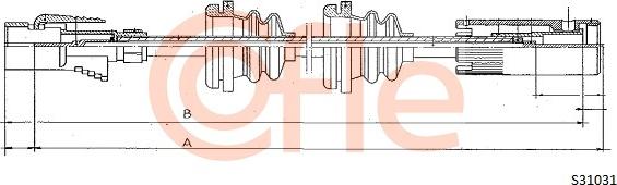 Cofle S31031 - Тросик спідометра autocars.com.ua