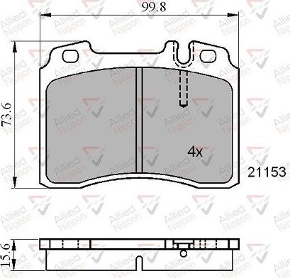 Comline ADB01006 - Тормозные колодки, дисковые, комплект avtokuzovplus.com.ua