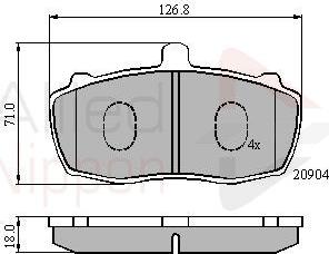 Comline ADB01066 - Тормозные колодки, дисковые, комплект avtokuzovplus.com.ua