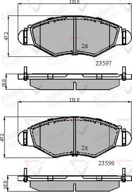 Comline ADB01131 - Гальмівні колодки, дискові гальма autocars.com.ua