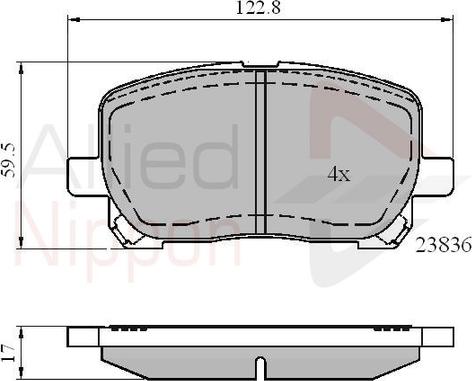 Comline ADB01132 - Тормозные колодки, дисковые, комплект avtokuzovplus.com.ua