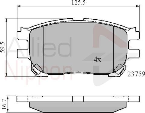 Comline ADB01139 - Тормозные колодки, дисковые, комплект avtokuzovplus.com.ua