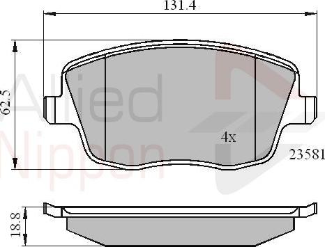 Comline ADB01147 - Гальмівні колодки, дискові гальма autocars.com.ua