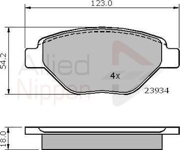 Comline ADB01159 - Тормозные колодки, дисковые, комплект avtokuzovplus.com.ua