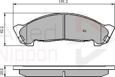 Comline ADB01175 - Гальмівні колодки, дискові гальма autocars.com.ua