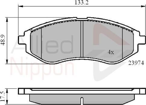 Comline ADB01186 - Тормозные колодки, дисковые, комплект autodnr.net